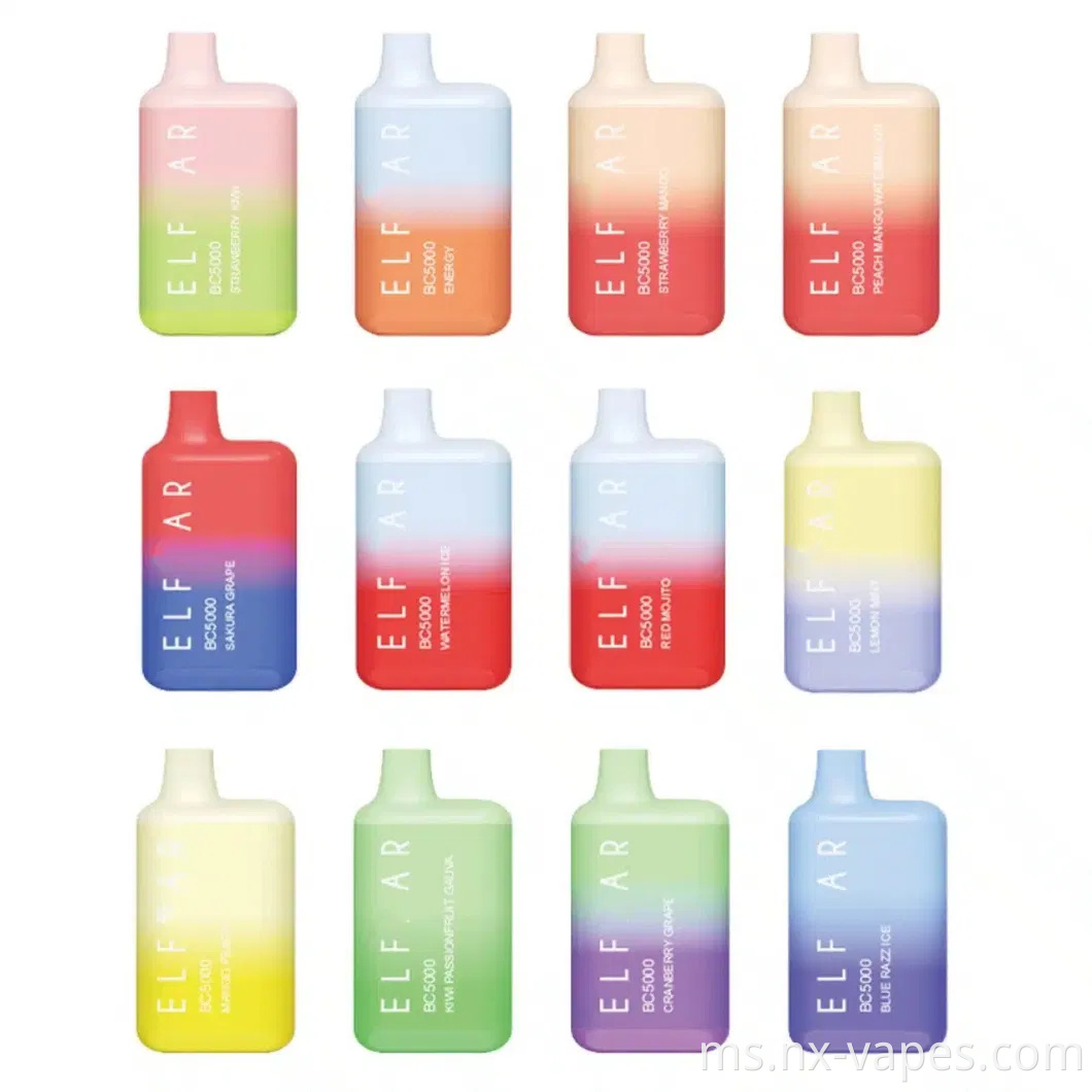 Wape Wape Elf Amazon Bar Vapes Pen BC5000 Puffs Vaper 600/1500/5000 Puff E-Cig Pod E Vapes Vapes Price Price Battery Lost/Mary Bar